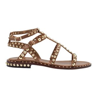 Ash Flat Sandals, female, Brown, Size: 7 US Precious Studded Flat Sandal