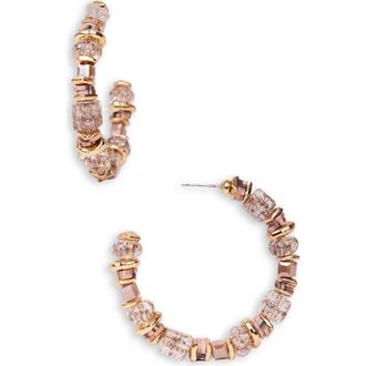 Saachi Beaded Hoop Earrings in Pink at Nordstrom Rack