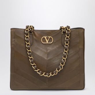 Valentino Garavani Einkaufstasche Laseine in Tundra-Gr&uuml;n