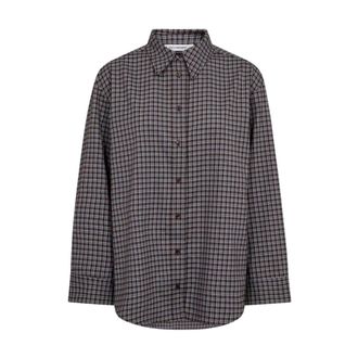 Co'Couture Odem CC Check Cuff Shirt - Blouses & Shirts - Mujer - Marr&oacute;n - XL