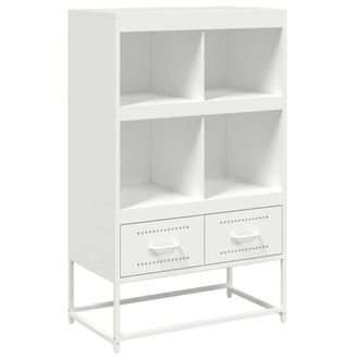 Berkfield Home Highboard White 68.5x39x111.5 cm Steel