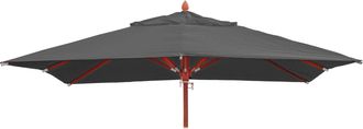 Hhg Funda De Repuesto Para La Sombrilla De Madera Para Hosteler&iacute;a Hhg-660, Funda Para Sombrilla, Cuadrada, 3 X 3 M, Poli&eacute;ster, Antracita