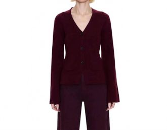 Pistola Denim Aeron Cardigan In Claret