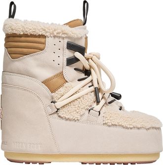 Moncler Moncler Moon Boot X Icon Low Padded Snow Boot, Women, Beige, Size: 36-38
