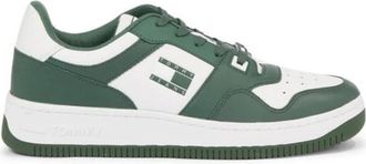 Tommy Hilfiger Basketball Sneakers - Heren - Sneakers - Groen - 43 EU - Leer - Schoenen