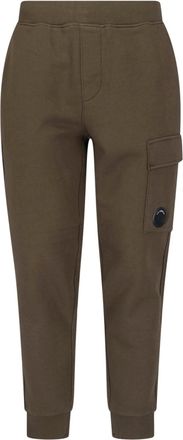 C.P. Company Green Diagonal Raised Cotton Sweatpants
