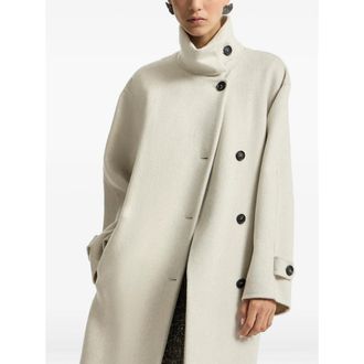 Brunello Cucinelli Cashmere Beaver Cloth Coat - Beige