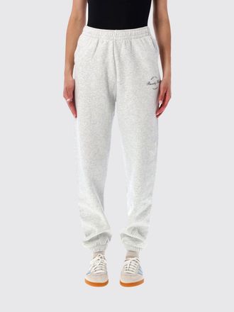 Sporty & Rich Pantaloni jogging in cotone slim fit a vita alta con logo