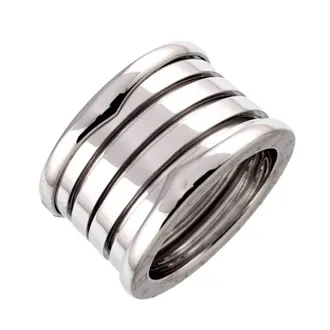 Bulgari White Gold (18K) Band Ring (Pre-Owned)
