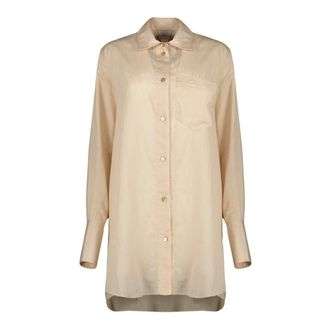 Patou Shirts, female, Multicolor, Size: XS Oversize Striped Silk Shirt