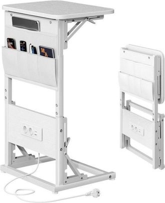 OEM Mesa De Apoyo - Hlonone - C-hlonone - Blanco - Plegable - M&uacute;ltiples Tomas Y Almacenamiento