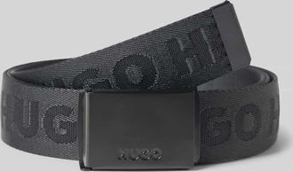 HUGO BOSS Gürtel mit Label-Musterung Modell GARRATT in Black, Größe 1