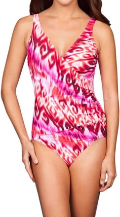 Miraclesuit Madness Wrap One Piece Swimsuit In Coral