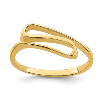 Diamond2Deal 14k Yellow Gold Swirl Ring