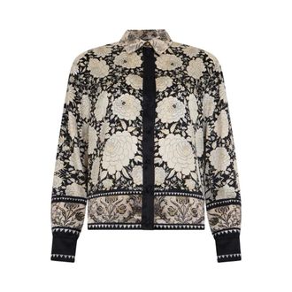 Roberto Cavalli Shirts, female, Multicolor, Size: 2XS Floral Print Shirt