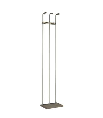 HERDASA Perchero Mod. 465 Herrajes En Cromo Satinado Lacado Moka, 182 Cm(alto)34 Cm(ancho)20 Cm(largo)