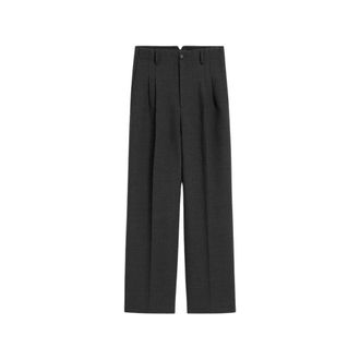 Ami Broeken, Heren, Grijs, 3Xs, Katoen, Broek met Carrot Fit en Hoge Taille