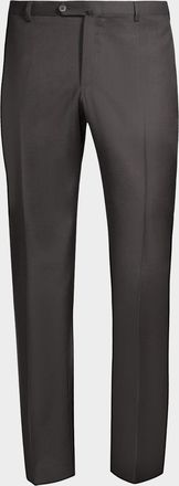 Isaia Men & apos;s Gregory Basic Wool Trousers