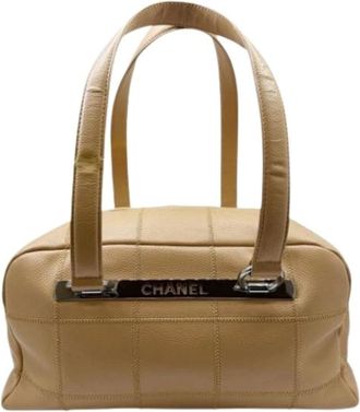 Chanel Pre-owned Handbags, female, Beige, Size: ONE SIZE Pre-owned Vintage Handbag