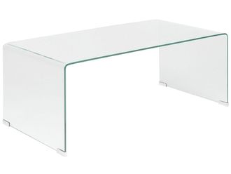 Beliani Mesa de centro vidrio templado transparente