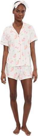 PJ Salvage Paloma Mama Pajama Set Womens Pajama Sets Ivory : LG (US 10-12), Elastane/Modal