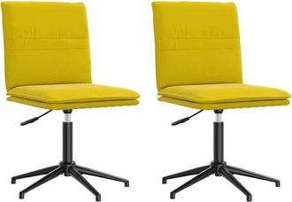 vidaXL Sillas De Comedor 2 Unidades Terciopelo Amarillo Vidaxl