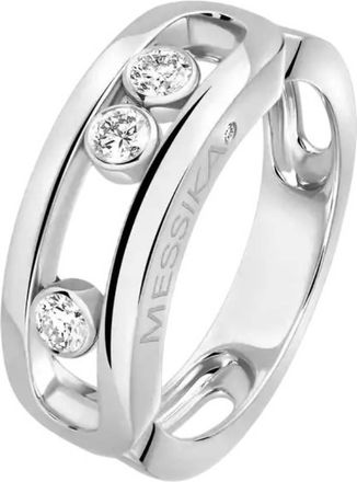 Messika Move 18k White Gold Diamond Ring, Size 48