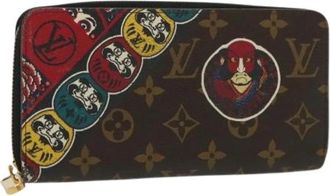 Louis Vuitton Pre-owned Vintage Canvas Portemonnee - Dames - Vintage Accessoires - Bruin - ONE Size - Vintage