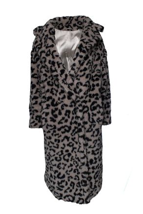 Max Mara Leopard printed teddy coat