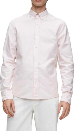 Calvin Klein Heren-oxfordhemd van katoen (Lichtroze)