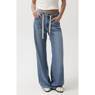 Pistola Denim Jadyn Drawstring Mid Rise Palazzo Jeans in Expanse at Nordstrom, Size 26