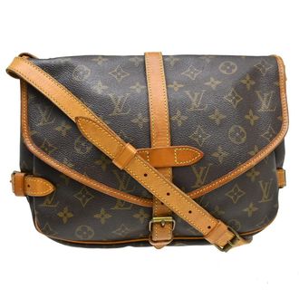 Louis Vuitton Saumur Monogram Canvas Brown Canvas Handbag (Pre-Owned)