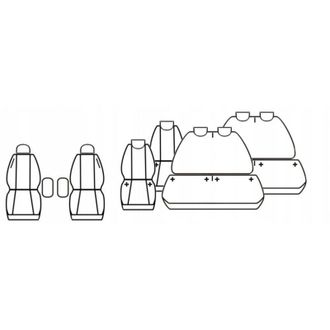 OEM Fundas De Asientos Peugeot Expert 3 Iii 2016+ 8 Personas Standard