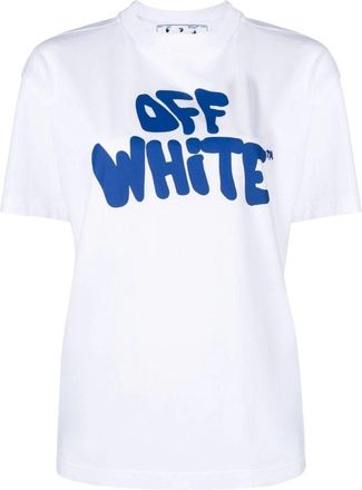 Off-white Unisex volwassen 70s Logo Casual T-shirt (Wit)