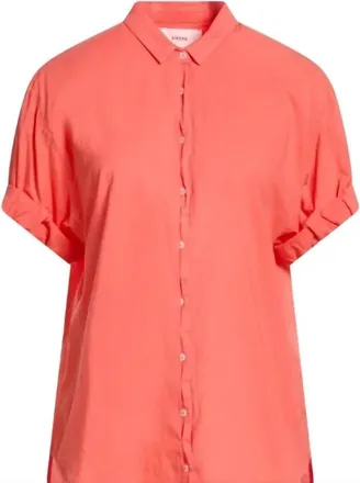 Xirena Womens Lexi Shirt In Hot Coral
