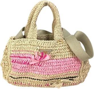 Prada Pre-owned Fabric prada-bags - Dames - Vintage Handtas - Beige - ONE Size - Vintage