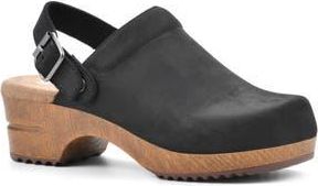 White Mountain White Mountain Being Buckled Leather Clog in Black/Nubuck at Nordstrom Rack, Size 6.5