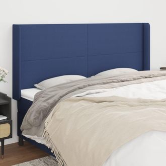 vidaXL Cabecero Con Orejas De Tela Azul 163x16x118/128 Cm Vidaxl