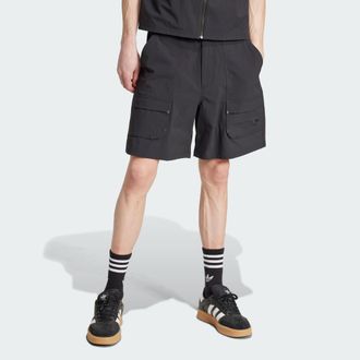 adidas Originals ADIDAS Originals Mens Premium Essentials Utility Cargo Shorts - Black Polyamide - Size X-Small