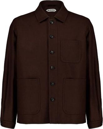 Bode Giacca-camicia Bramble Franck - Marrone