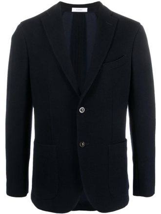Boglioli Navy Blue Single-breasted Wool Blazer