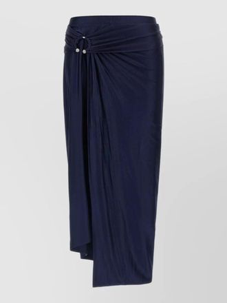 Paco Rabanne high waist skirt asymmetric draped embellished