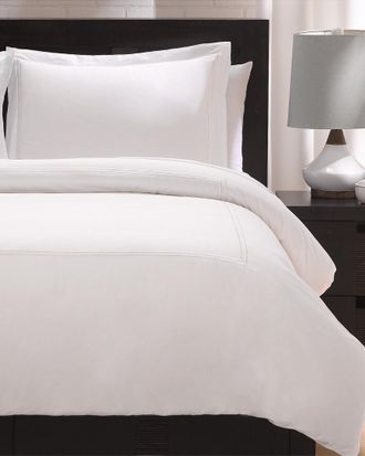 Ella Jayne Home 100% Cotton Percale 3 Piece Duvet Set With Satin Stitching