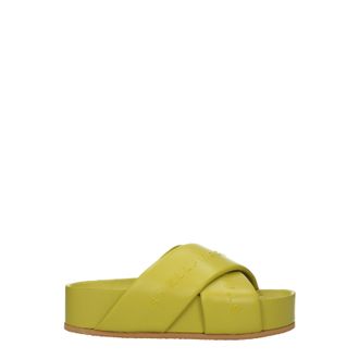 Stella McCartney Stella Mc Cartney Damens Loafer und Clogs aus &Ouml;ko-Leder in Gr&uuml;n/Limette
