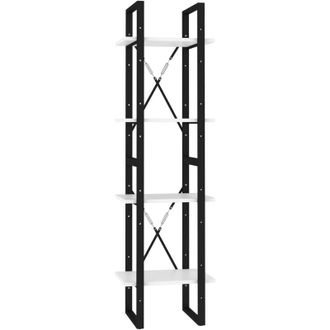 vidaXL Estanter&iacute;a 4 Niveles Madera Contrachapada Blanco 40x30x140 Cm Vidaxl