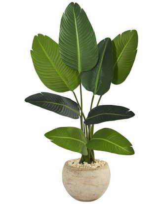 Nearly Natural 45In Travelers Palm Artificial Tree In Planter