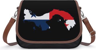 Generic Flag Map of Panama Small Womens Crossbody Bags Shoulder Handbag with Adjustable Strap for Travel