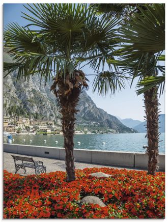 Artland Glasbild »Gardasee Limone sul« Europa 1 Stk. tlg. in verschiedenen Grössen