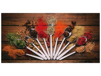 Schubiger M&ouml;bel Digitaldruck auf Glas Moderne L&ouml;ffel mit Gew&uuml;rzen ii