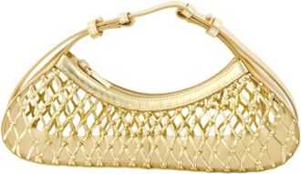 Cult Gaia Tassen, Dames, Geel, ONE Size, Leer, Shala Schoudertas